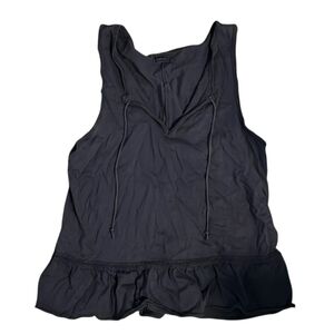 Abercrombie Sleeveless Navy Peplum Tank Top